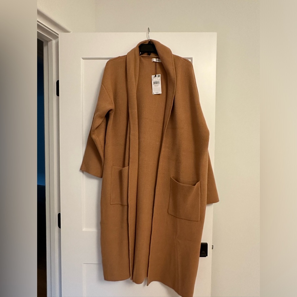 Mango Oversized knitted coat with pockets, M NWTO
